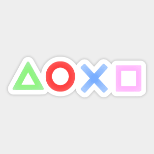 Pastel Controller Buttons Sticker